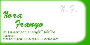 nora franyo business card